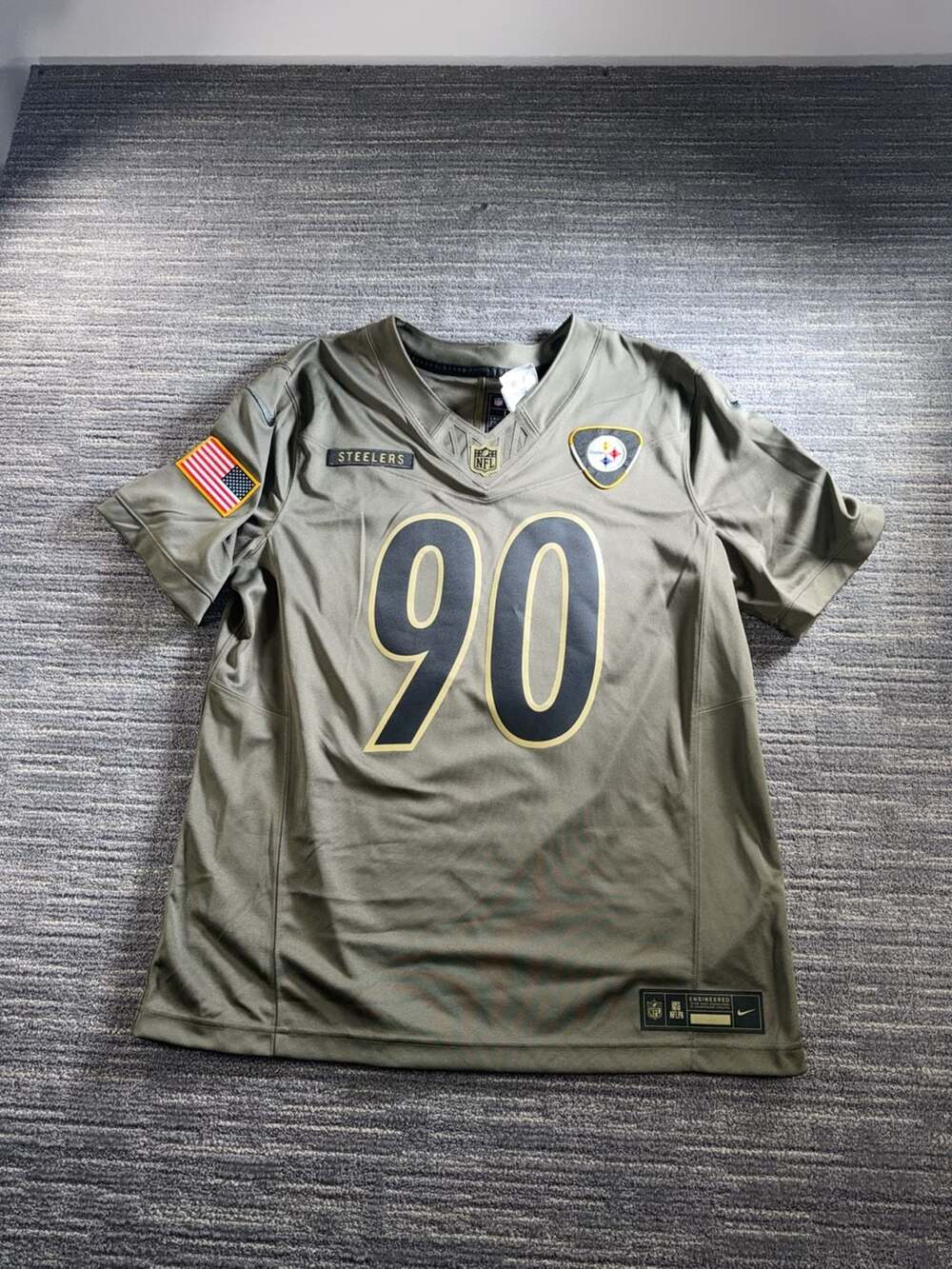 Nike Pittsburgh Steelers T.J. Watt Salute to Service Jersey Size L